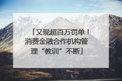 又现超百万罚单！消费金融合作机构管理“教训”不断